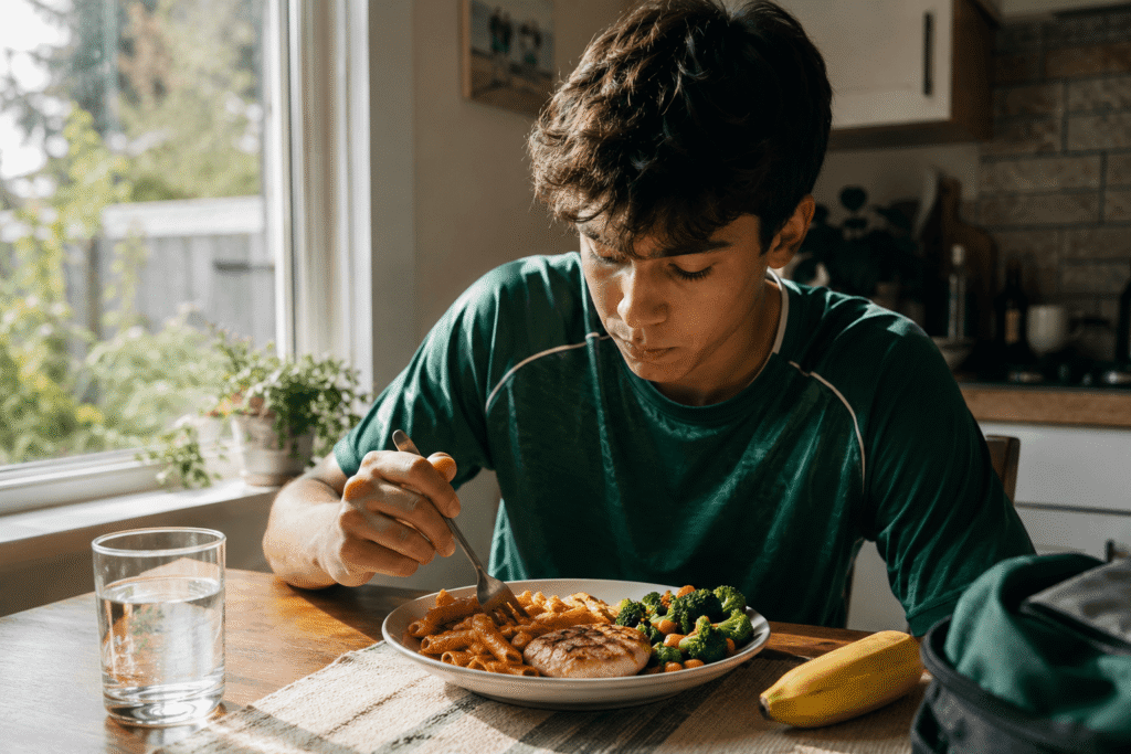 quiet meal in a cozy kitchen